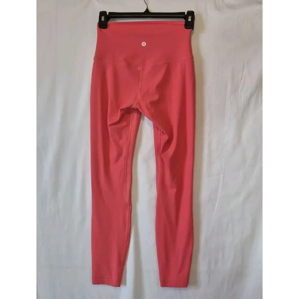 lululemon athletica Coral Pink High-Waist Leggings